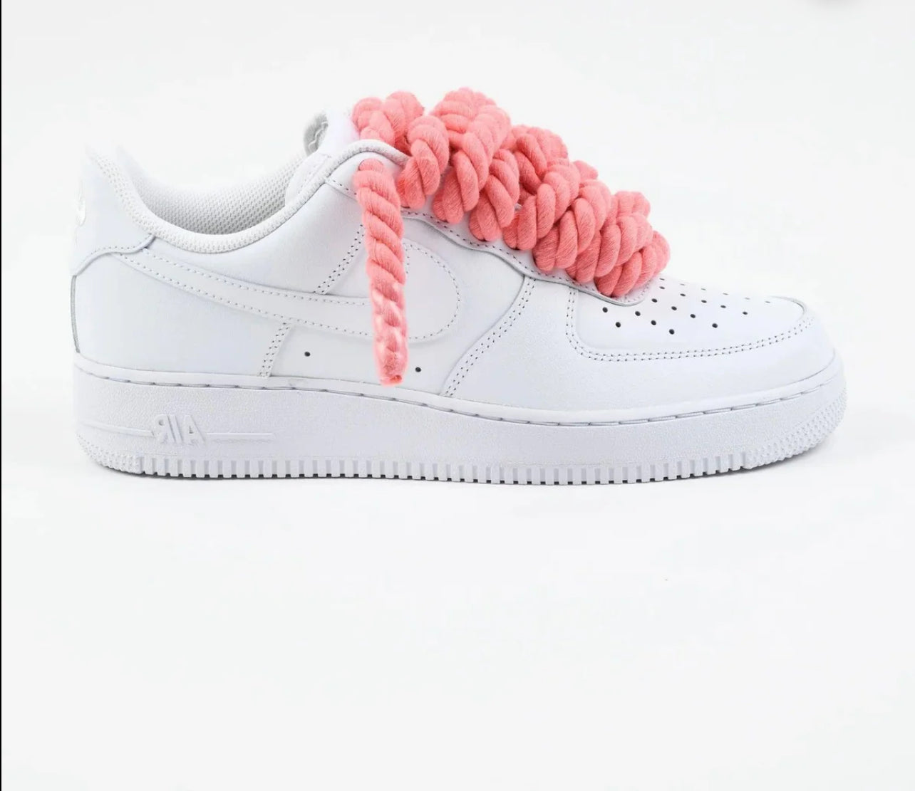 Air Force 1 white Rope Laces Coral - Snea.kersale