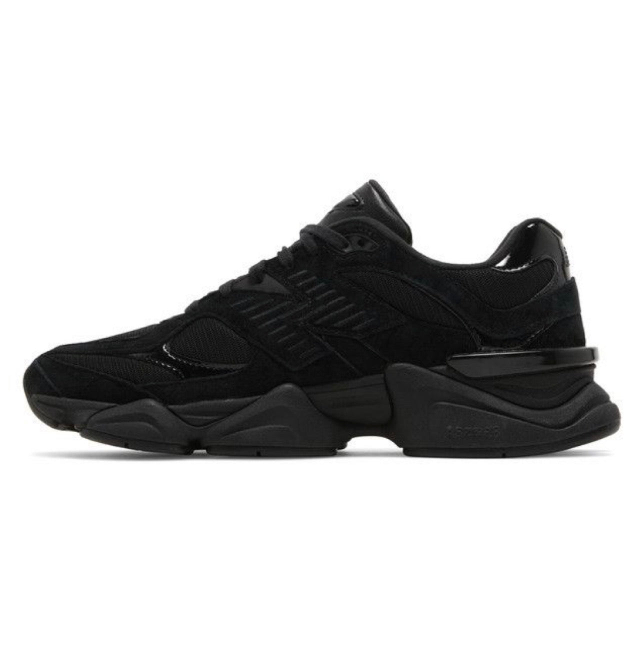 New Balance 9060 Triple Black Suede Patent U9060ZBO - Snea.kersale