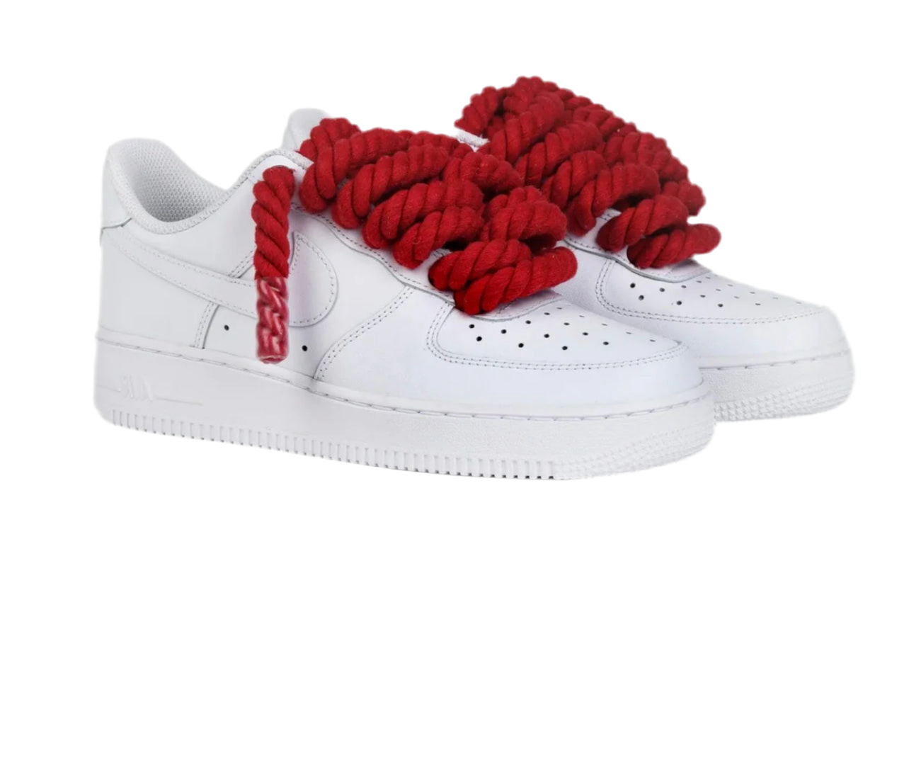 Air Force 1 white Rope Laces Red - Snea.kersale