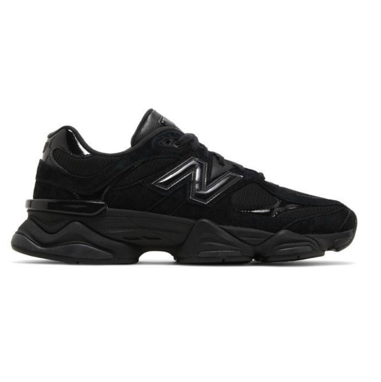 New Balance 9060 Triple Black Suede Patent U9060ZBO - Snea.kersale