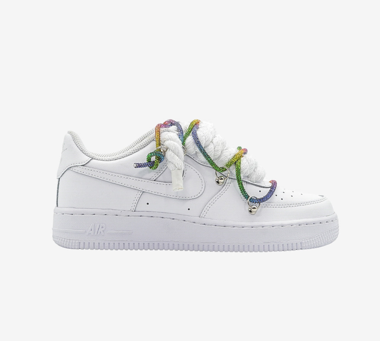 Air force 1 white Rope laces Swarovski color off-white - Snea.kersale