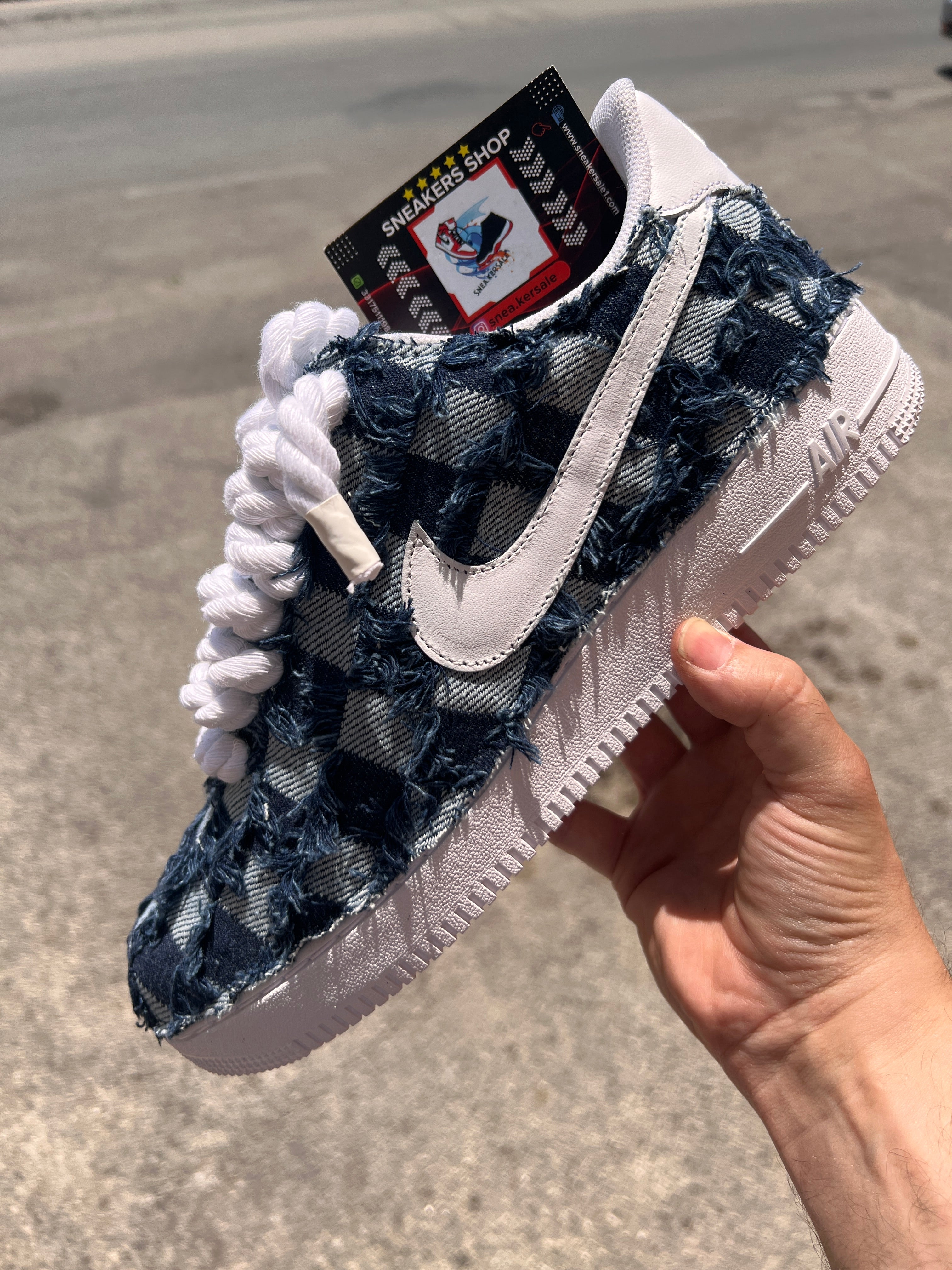 Air Force 1 Jeans + Rope Laces - Snea.kersale