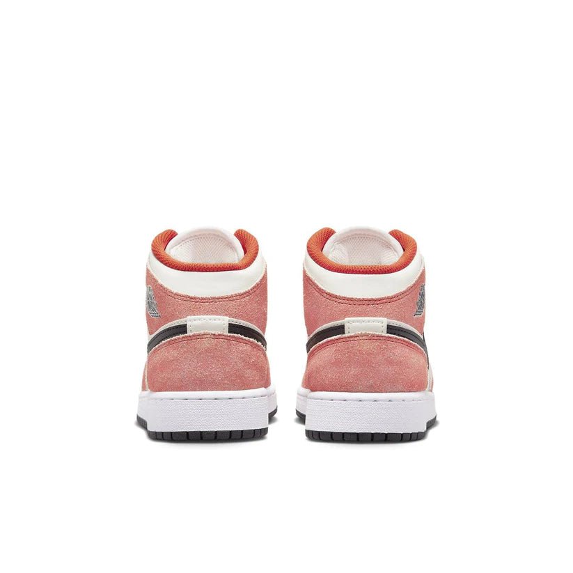 Nike Air Jordan 1 Mid Orange Suede (GS) - Snea.kersale